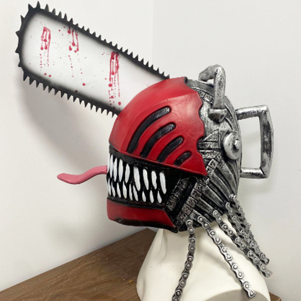 ハロウィン チェンソーマン マスク 被り物 仮面 ホラー コスプレ デンジ ポチタ コミ  舌あり｜舌あり