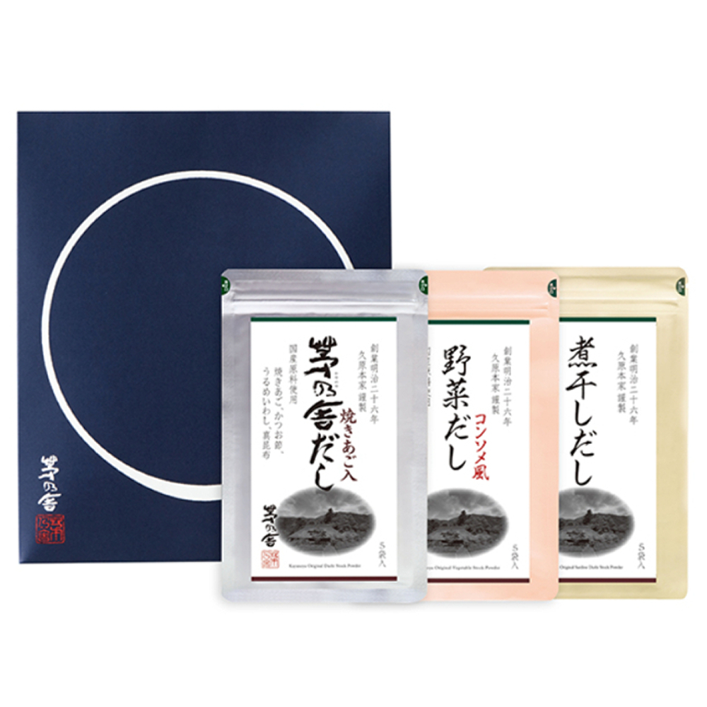 敬老の日 お菓子 内祝い ギフト 茅乃舎 かやのや 円相 だし3種セット 贈答 お中元 暑中見舞い
