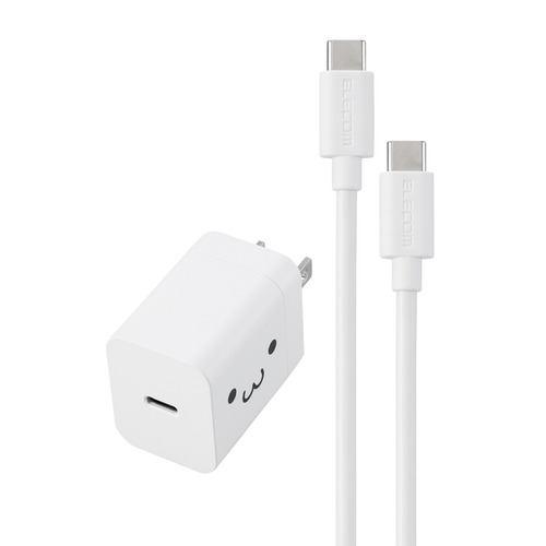 エレコム MPA-ACCP7120WF USB Power Delivery 20W AC充電器(C-Cケーブル付属/1.5m)