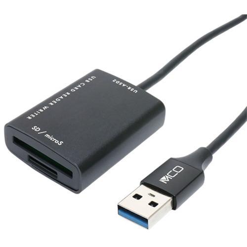ミヨシ USR-ASD2/BK SD misroSDカードリーダ・ライタ USB3.2Gen1対応 USB-A 70cmロングケーブル搭載 ブラック