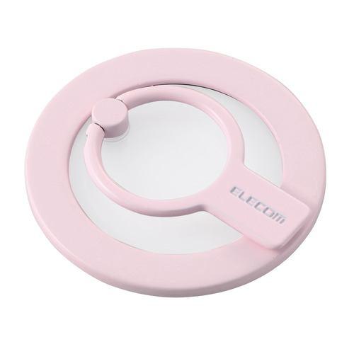 エレコム P-STRMKHICRPN マグネットスマホリング 2WAY MagSafe 対応 iPhone対応 ピンク