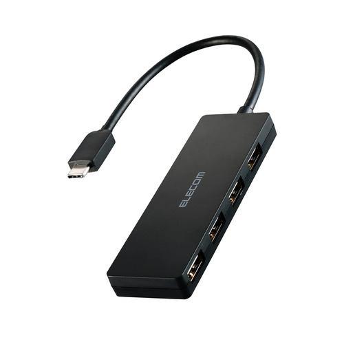 エレコム U2HC-H040BK USB2.0ハブ Type-C 4ポート Windows・mac対応 ブラック