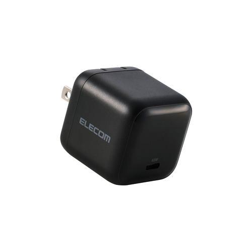 エレコム MPA-AC12465BK USB 充電器 65W PD PPS対応 1ポート USB-C GaN II コンパクト 折りたたみプラグ ス
