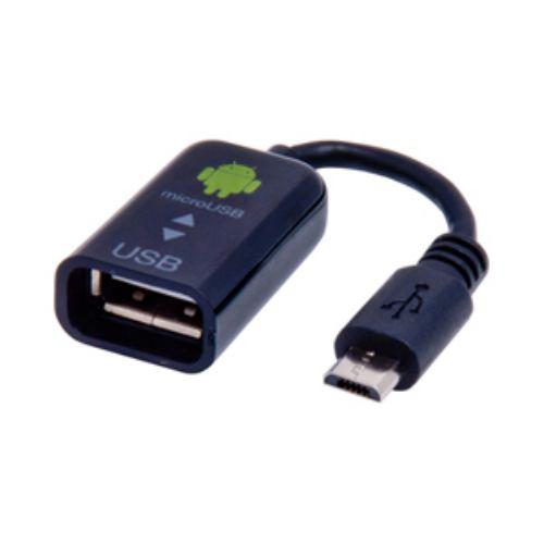 ナカバヤシ タブレット/スマートフォン対応[Android] microUSB-USB変換ケーブル (ブラック) ZUH-OTG01BK