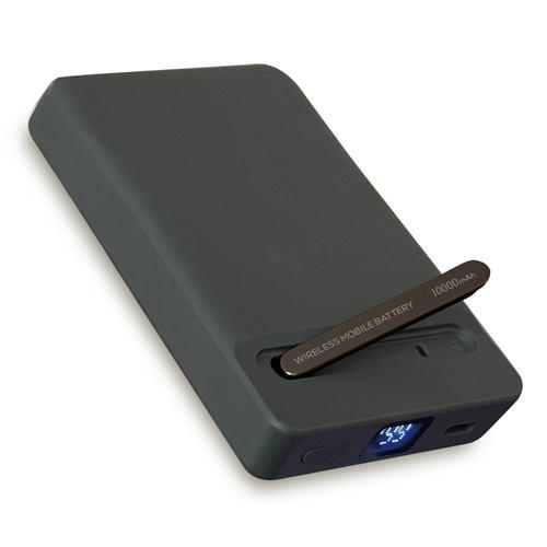 OSMA SSLC2W100-CCDG 準個体電池ワイヤレスモバイルバッテリー 2ポート USB PD対応 10000mAh ダークグレー