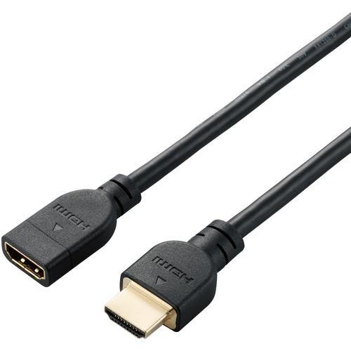 エレコム DH-HDEX20BK HDMI 延長 ケーブル 2m 4K 60p 金メッキ Fire TV Stick など対応 RoHS指令準拠 A