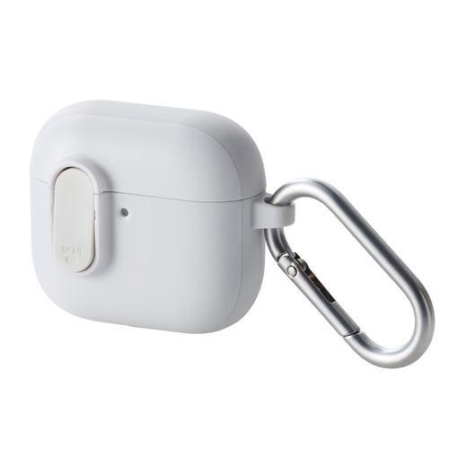 エレコム AVA-AP06TSLWH AirPods (第4世代)用 TOUGH SLIM Lock 耐衝撃 カバー ホワイト