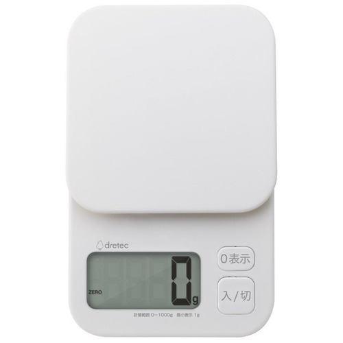 ドリテック KS-632WT デジタルスケール「トルテ」1kg ホワイト