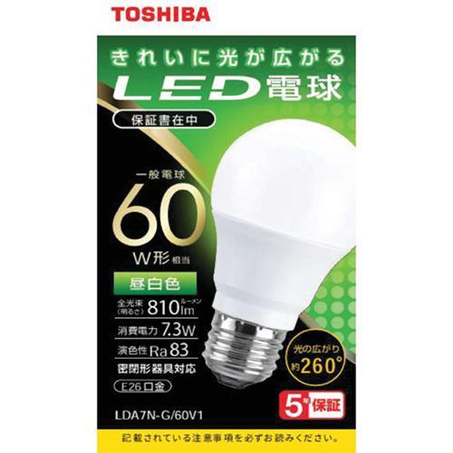 東芝 LDA7N-G/60V1 LED電球 60W 昼白色 E26