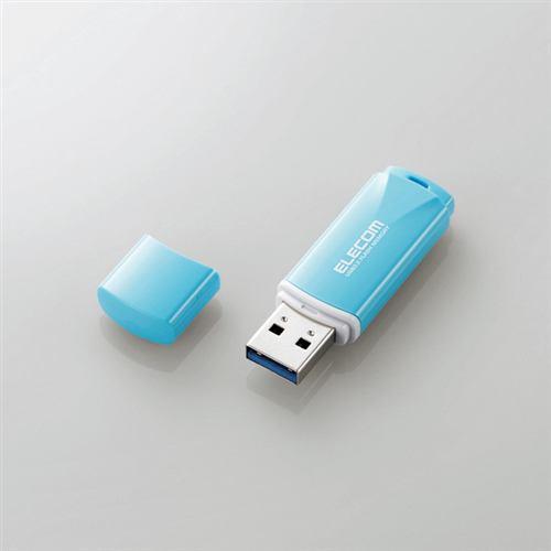 エレコム MF-HTU3B064GBU キャップ式USB3.2 Gen1メモリ ブルー 64GB
