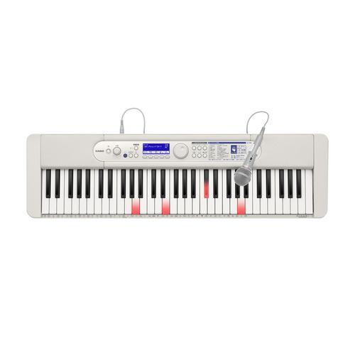 カシオ計算機 LK-550WE 光ナビゲーションキーボード 61鍵盤 3つの脳活機能搭載 230曲ソングバンク マイク付 ホワイト