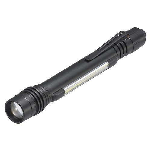 オーム電機 LHA-PZ16A7 COB&LED2WAYペンライト 乾電池式 照射距離 約35m 160lm ZOOM付 ブラック