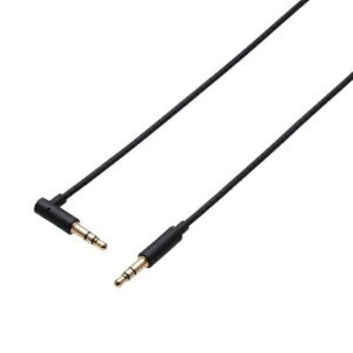 エレコム AUXケーブル/φ35オス-φ35オス(L字)/スリム/1.0m AX-35ML10BK ブラック