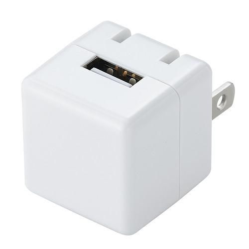 エレコム MPA-ACW01WH USB充電器 折りたたみプラグ USB-Ax1 ホワイト