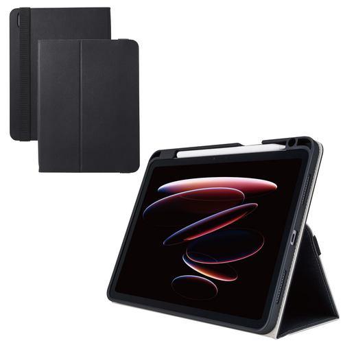 エレコム TB-A25MPLF2BK iPad Air ケース 11インチ ( M3/M2 )/10.9インチ 第5・第4世代 ベルト付きフラップ 