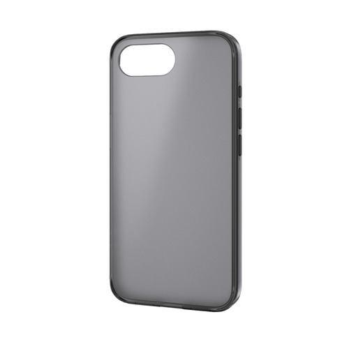 エレコム PM-A25SHVCKBK iPhone 16e ハイブリッドケース マットブラック(ラバーコート) メタルステッカー付