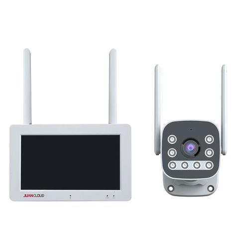 水鏡 JA-T6204-P293A-W6 ひかるカメラモニターセット 300万画素 防犯カメラ センサーライト搭載 カメラやスマホと双方向通話可能