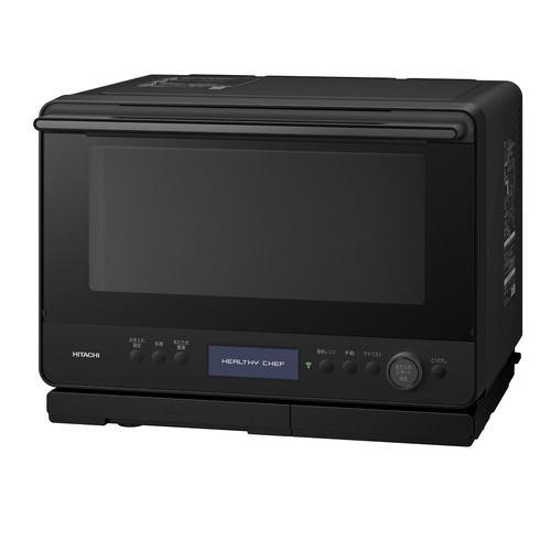 日立 MRO-W1E 過熱水蒸気 オーブンレンジ 2段 最大4品同時あたため 熱風旨み焼き らくメンテ 30L ブラック 2026年モデル