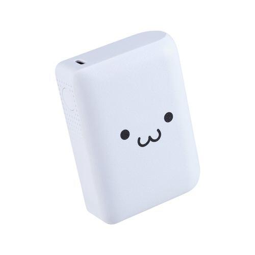 エレコム DE-C78L-10000WF モバイルバッテリー 10000mAh USB-C/USB-A 両面挿し パススルー充電 スマホ対応 ホワイ