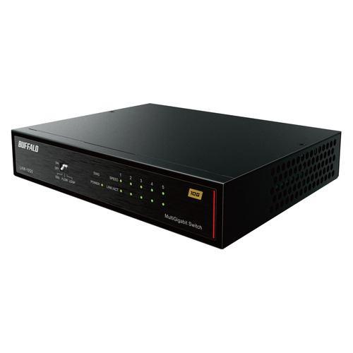 BUFFALO LXW10G5 スイッチングハブ 5ポート 10Giga対応 ACアダプタ