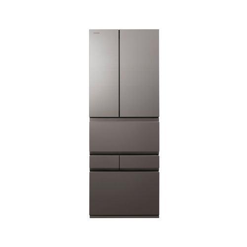 東芝 冷蔵庫 543L 観音開き 6ドア 幅68.5cm 摘みたて野菜室 3段冷凍室 Deliチルド GR-A540XFS(TH) グレー系