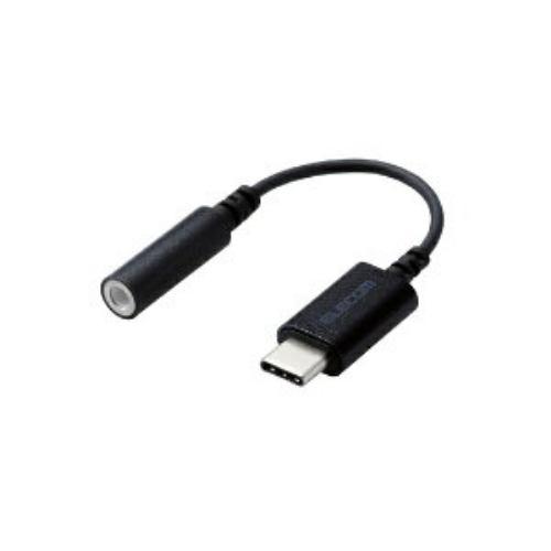 エレコム Type-C-4極φ3.5mmステレオミニプラグ変換ケーブル/デザイン耐久/ブラック EHP-C35DS01BK