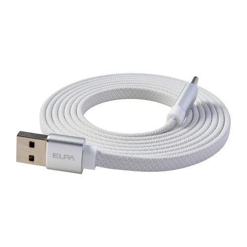 ELPA MCAFAC1527WH マグネットケーブル コードが絡まない USB-A to Cケーブル 1.5m