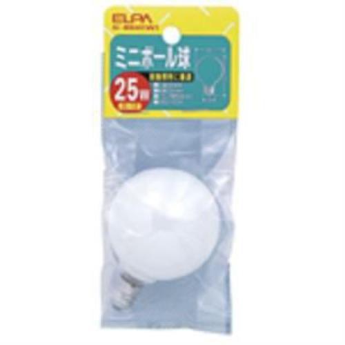 ELPA G-86H(W) ミニボール球 25W E12 G50 ホワイト