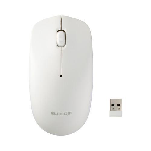 エレコム M-LE10DRXWH USB無線マウス 3ボタン2.4GHz 光学式 Windows Mac対応 ホワイト