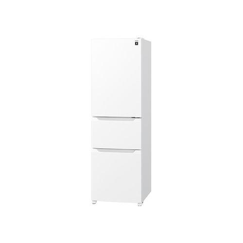 シャープ SJ-PT32R-W 3ドアドア冷蔵庫 (317L・右開き) マットホワイト