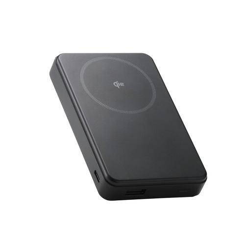 エレコム DE-C67-10000BK マグネット式 Qi2 最大15W モバイルバッテリー ワイヤレス充電対応 10000mAh ブラック