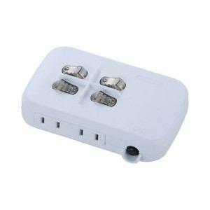 オーム電機 節電タップ 4個口 HS-A1759W