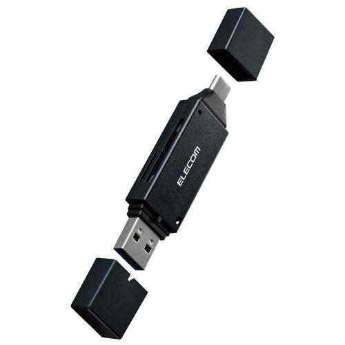 エレコム MR3C-D207BK メモリーカードリーダー/USB Type-C&USB-A両対応タイプ
