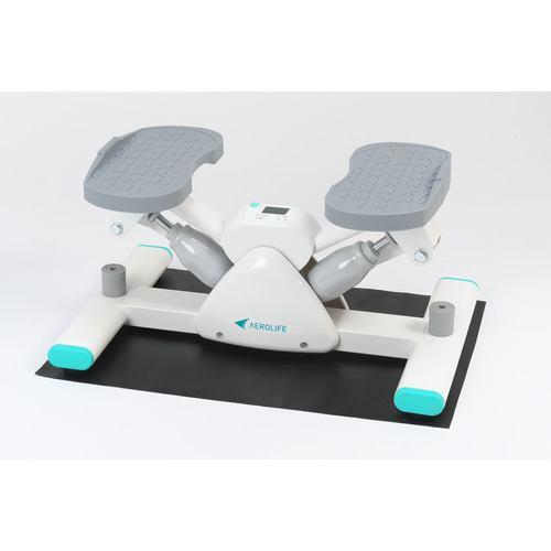 エアロライフ DR-3863 サイドステッパー ライト70 低負荷シリンダー採用 高齢者でもステップ運動が出来る ピュアホワイト×ライトグリーン