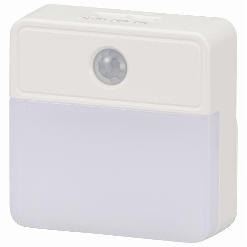 オーム電機 NIT-BLA6JSQ-W LEDナイトライト人感明暗センサー式