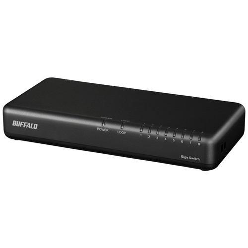 バッファロー LSW6-GT-8NP/BK Giga対応 スイッチングハブ 8ポート ブラック