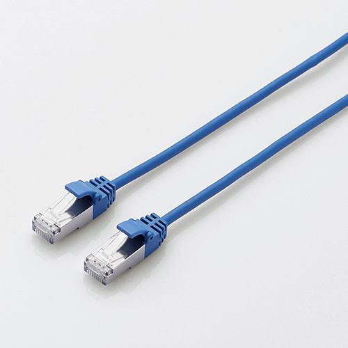 エレコム LD-TWSS/BU10 カテゴリー7対応LANケーブル(スリム) ブルー 10.0m
