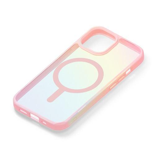 PGA PG-23AMGPT09PK iPhone 15/14/13用 MagSafe対応 ハイブリッドケース オーロラ/ピンク