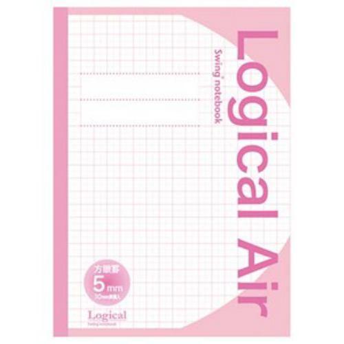 ナカバヤシ ロジカルエアー(軽量ノート)B5 方眼5ミリ ピンク HB5-H502-P