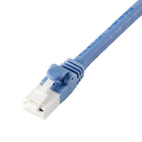 エレコム LD-GPAT/BU015RS LANケーブル CAT6A 0.15m ツメ折れ防止 10Gbps 500MHz 高速 ギガビット ブルー