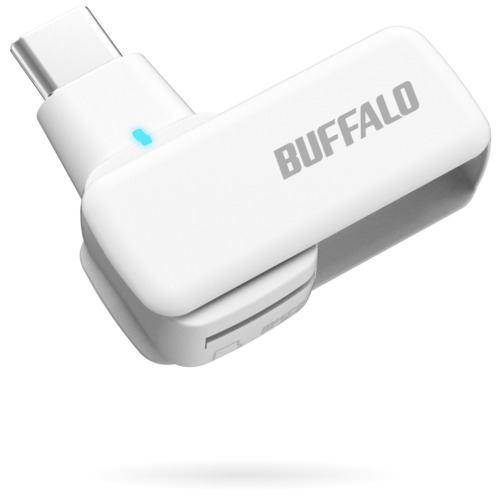 BUFFALO BSCRM100U3CWH microSD専用カードリーダー/ライター USB 3.2(Gen 1) Type-C接続 スマホ・タブ