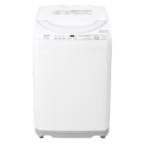 シャープ 全自動洗濯機 洗濯6.0kg 穴なし槽 ガンコつけおきコース ES-GE6K-W ホワイト系