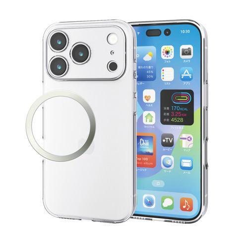 エレコム PM-A25CUCTKCR iPhone 17 Pro ケース 磁気吸着対応メタルステッカー付 極限保護 クリア