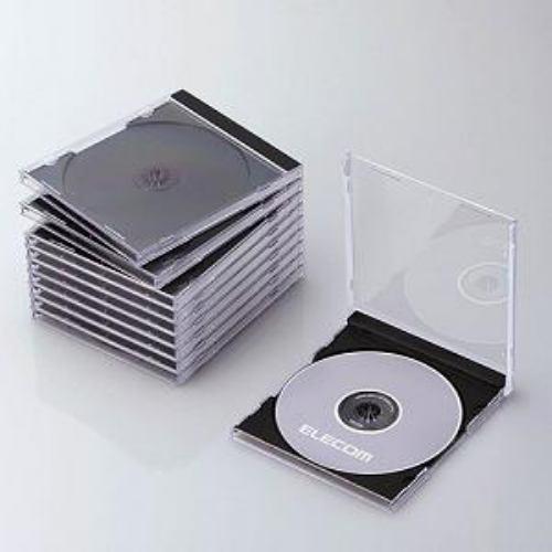 ケース エレコム CD DVD CCD-JSCN10BK Blu-ray/DVD/CDケース 標準/PS/1枚収納/10パック ブラック