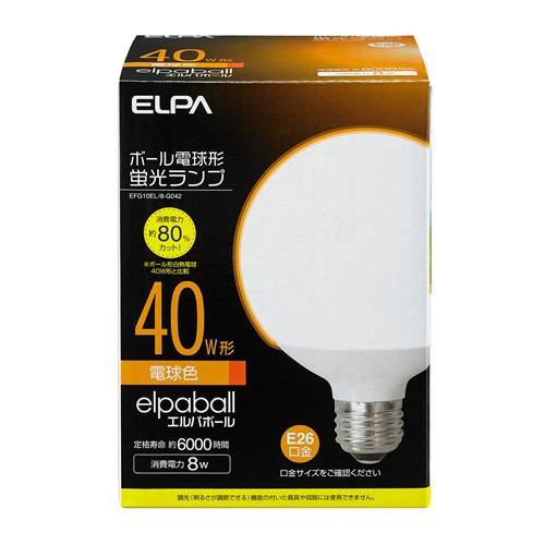 ELPA EFG10EL/8-G042 電球形蛍光灯G形 40W形