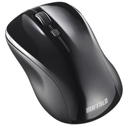 BUFFALO BSMBB110BK ワイヤレスマウス 3ボタン BlueLEDセンサー搭載 DPI変更可能 Bluetooth対応 ブラック
