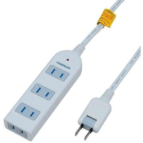 ヤザワ Y02KS401WH 雷サージ付テーブルタップ 4個口 1m 白
