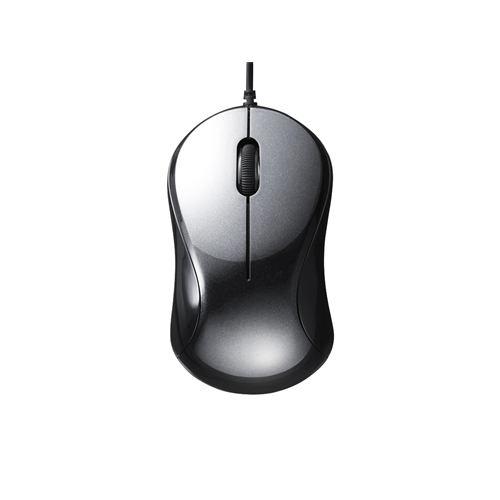 マウス バッファロー 有線 BSMBU100BK 静音/3ボタン 有線BlueLED光学式マウス ブラック