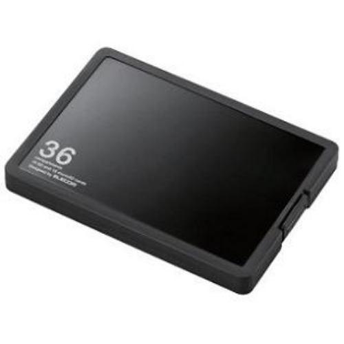 エレコム CMC-SDCPP36BK SD/microSDカードケース プラスチックタイプ ( SD:18枚 / microSD:18枚収納可能 )