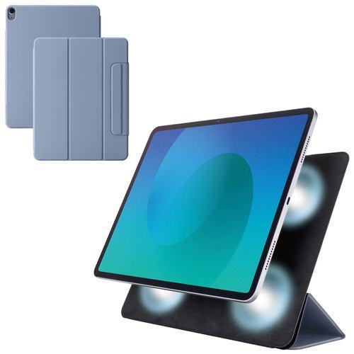 エレコム TB-A25XWVPF2BG iPad Air ケース 13インチ ( M3/M2 ) マグネット着脱フラップ カバー ブルーグレー